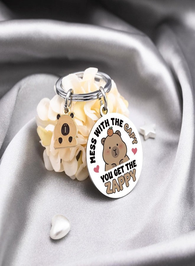 MOEXUKO Funny Capybara Keychain Chrsitmas Stocking Stuffers for Teen Girls Boys Capybara Gifts for Women Capybaras Stuff for Capybaras Lovers Friends Sister Daughter Birthday Gifts Cute Capy Keyring - Image 5